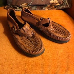 dr scholls buckle up slip on leather shoes